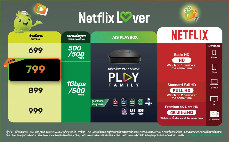 แพ็กเกจ Netflix Lover
