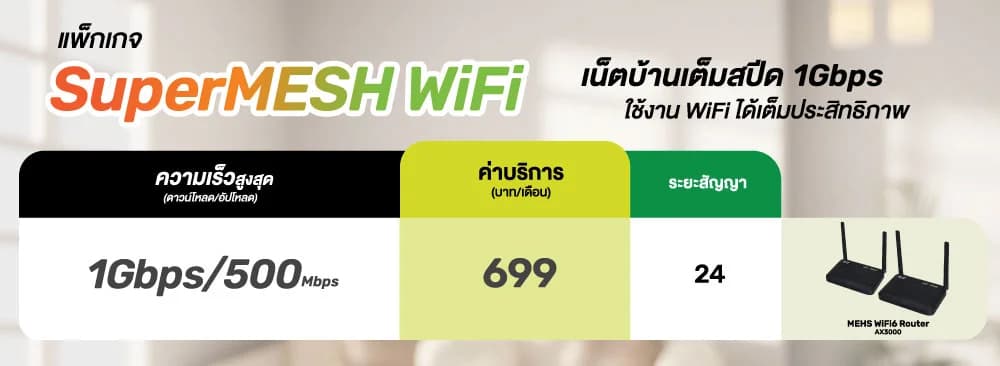 แพ็กเกจ Super Mesh WiFi