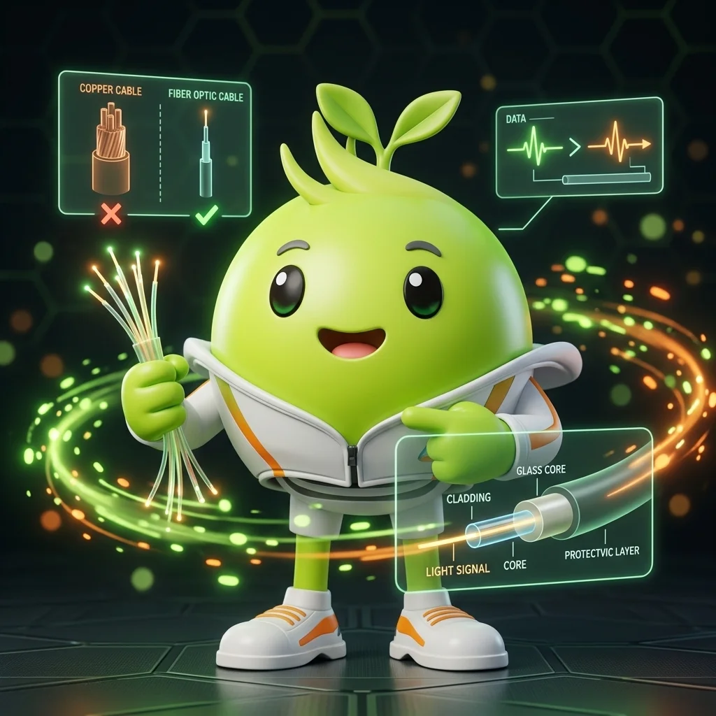 น้องใบอธิบายเทคโนโลยี Fiber Optic สายใยแก้วนำแสง