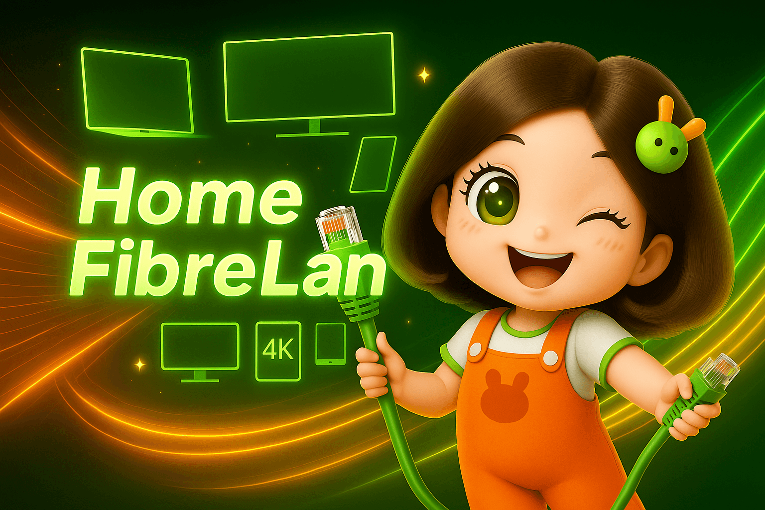 ภาพประกอบแพ็กเกจ HomeFibreLan Plus (2 จุด)