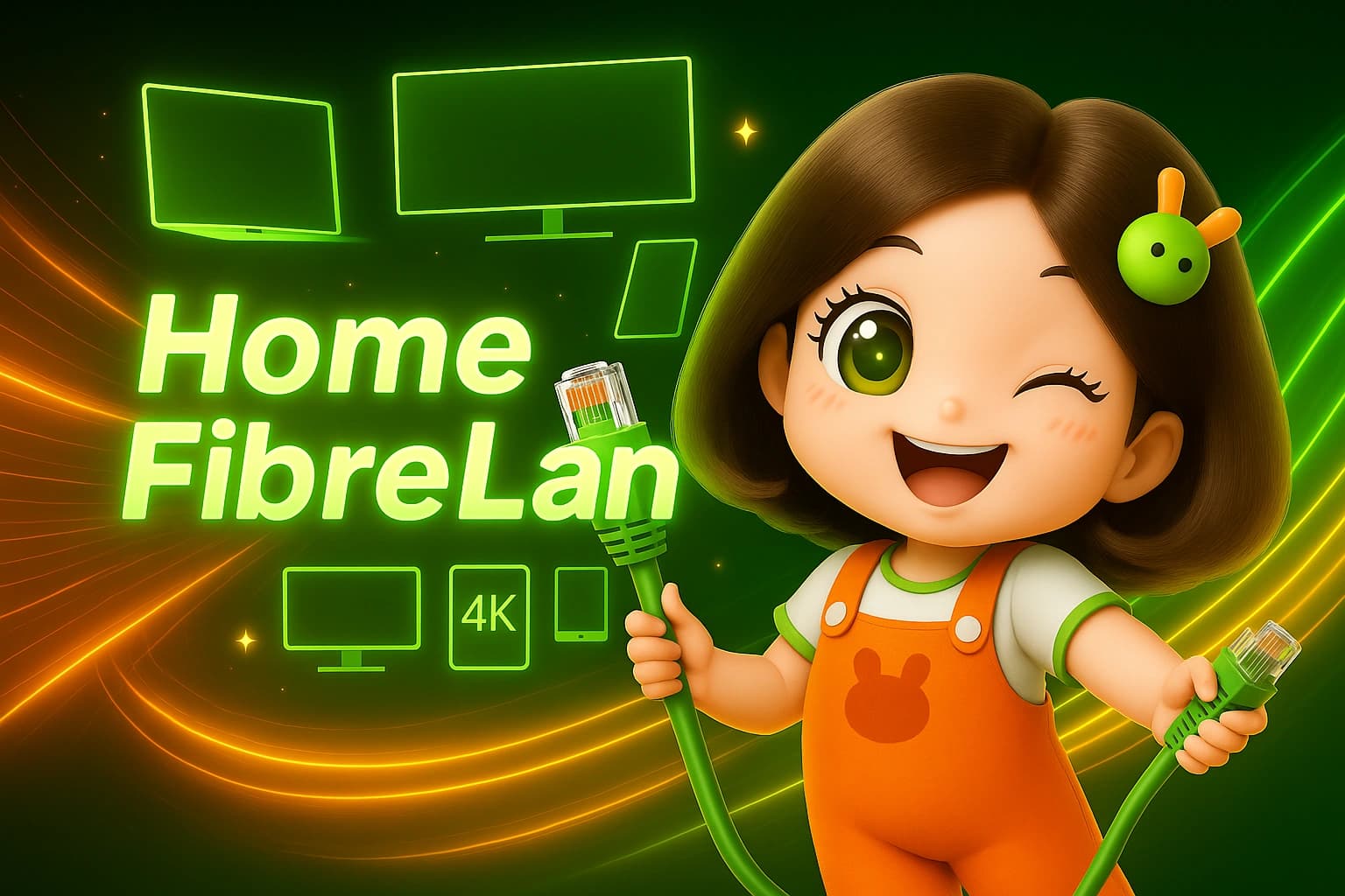 ภาพประกอบแพ็กเกจ HomeFibreLan Plus (2 จุด)