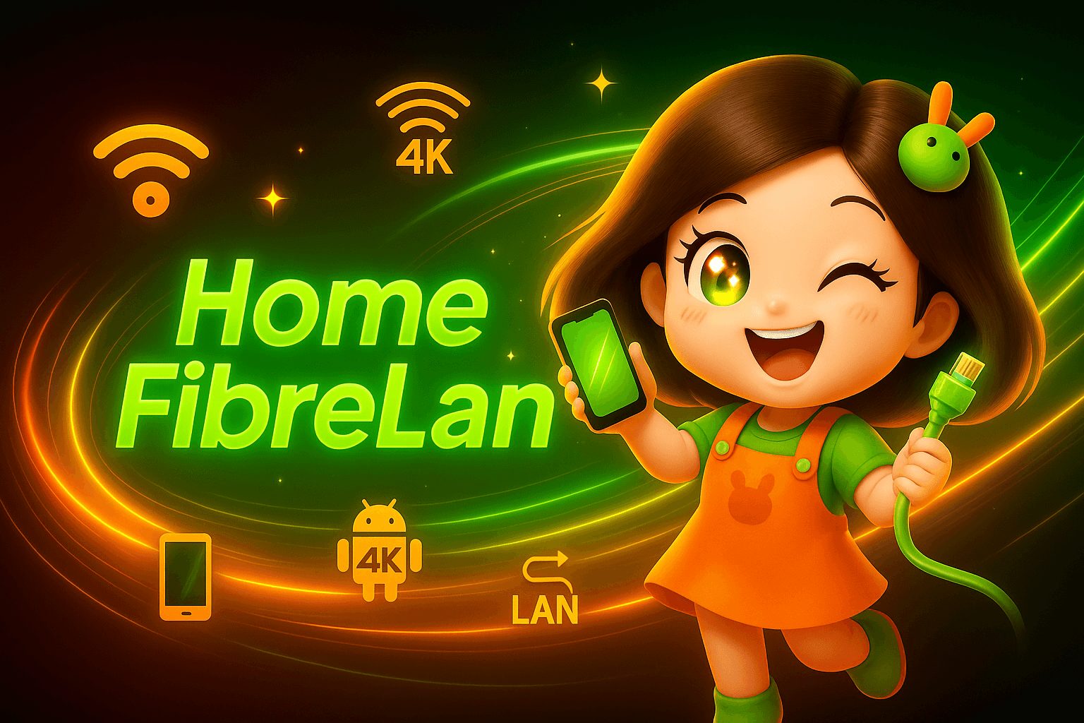 ภาพประกอบแพ็กเกจ HomeFibreLan Plus (4 จุด)