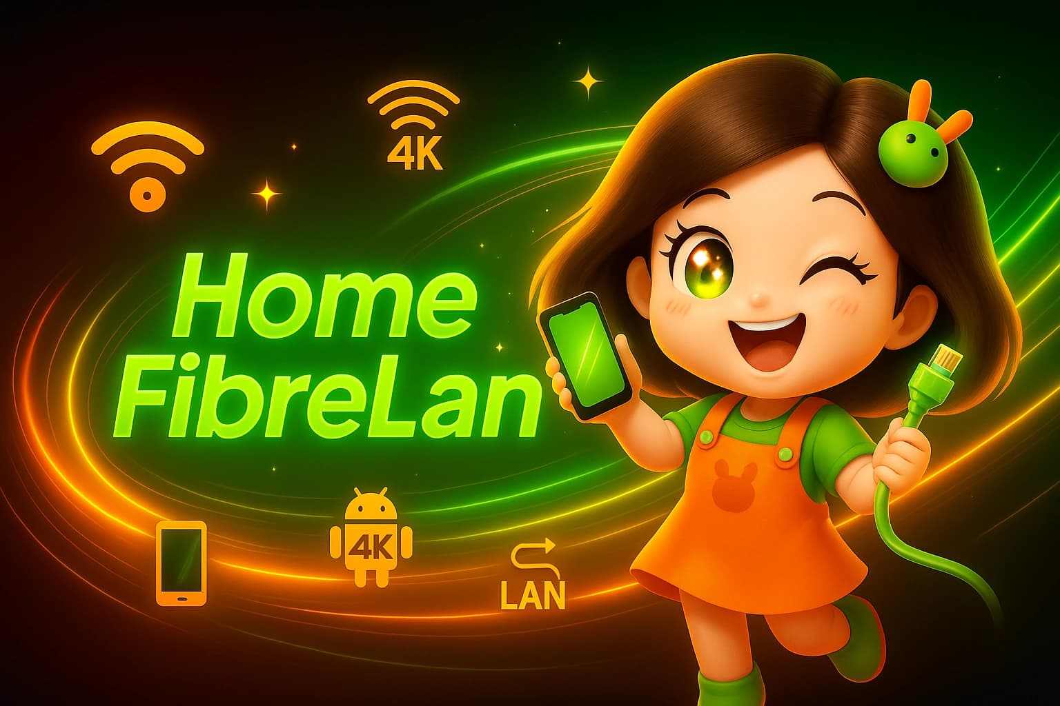 ภาพประกอบแพ็กเกจ HomeFibreLan Plus (4 จุด)