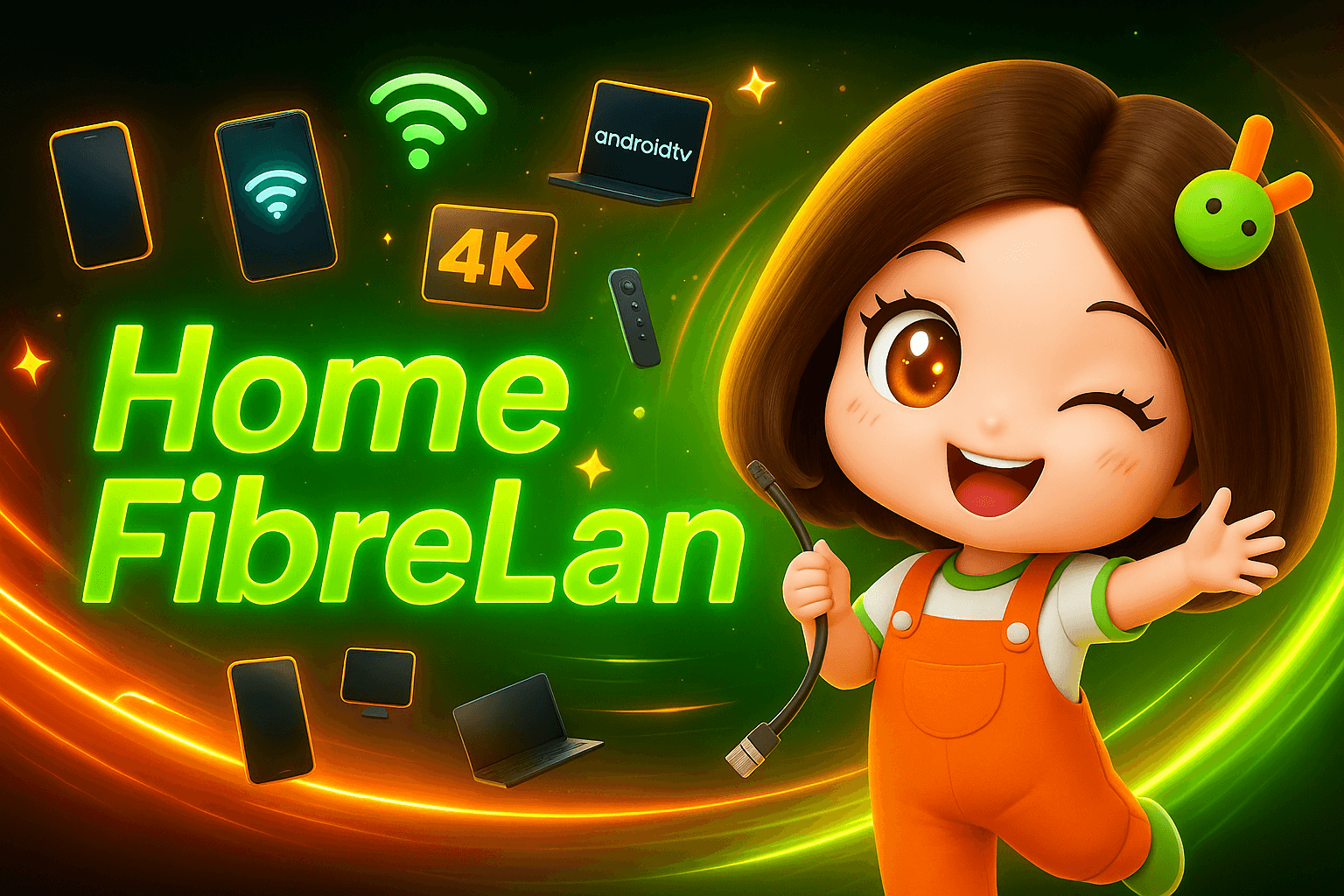 ภาพประกอบแพ็กเกจ HomeFibreLan Plus (5 จุด)