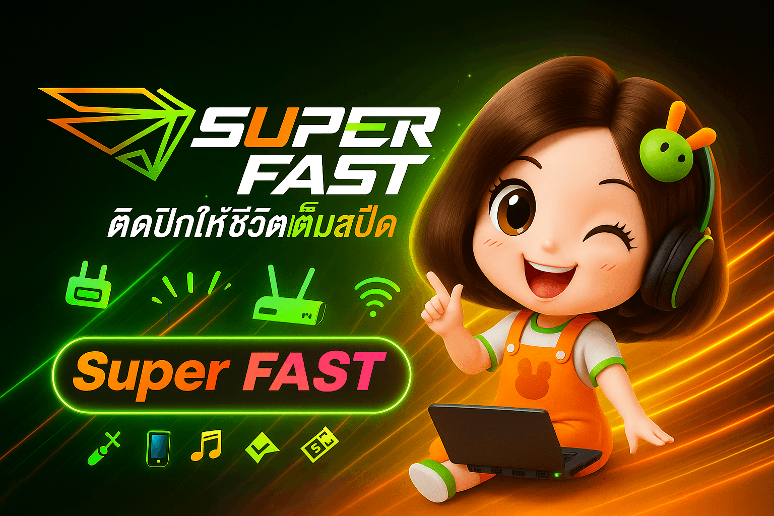 ภาพประกอบแพ็กเกจ Super FAST 1 Gbps