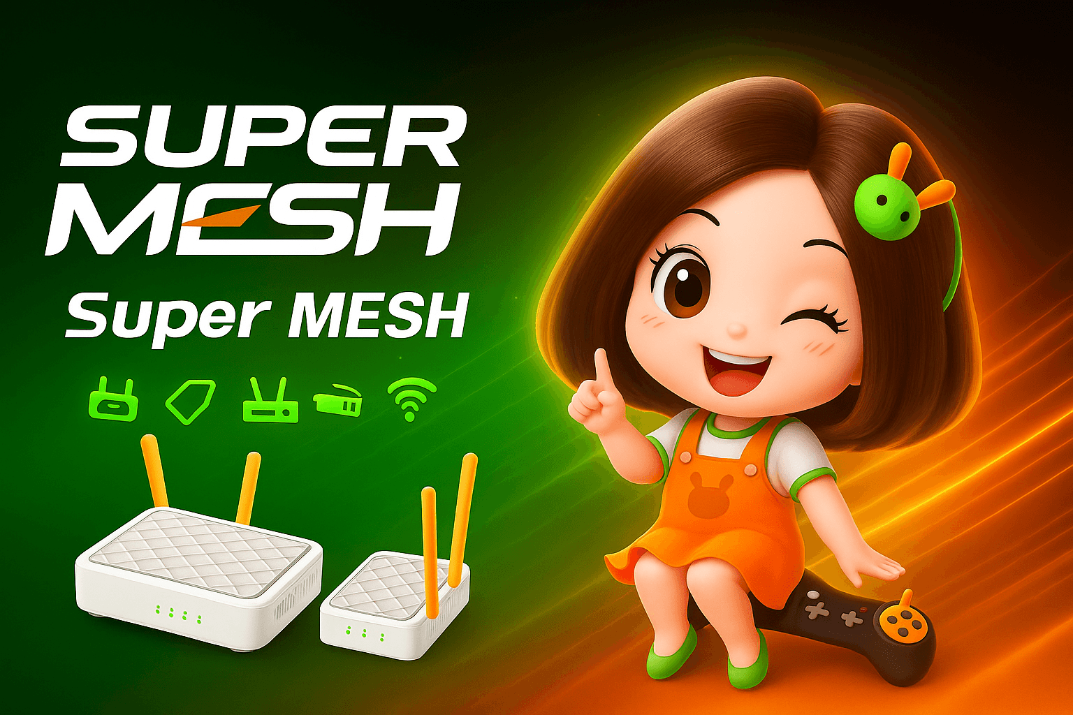 ภาพประกอบแพ็กเกจ SuperMesh 1.5 Gbps