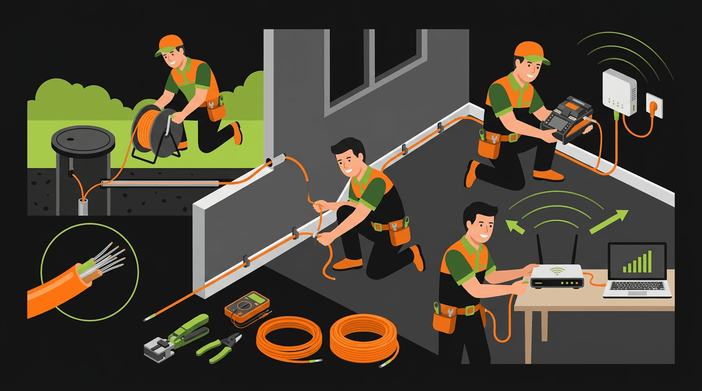 ช่างติดตั้งเน็ตบ้าน 3BB Fiber